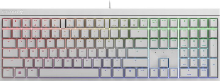 Cherry MX 2.0S (MX Brown Switches) Mechanikus Gaming Billentyűzet - Német (Fehér)