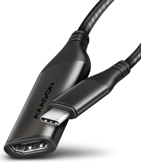 Axagon RVC-HI2M USB-C - HDMI 2.0 Kábel 0.25m - Fekete