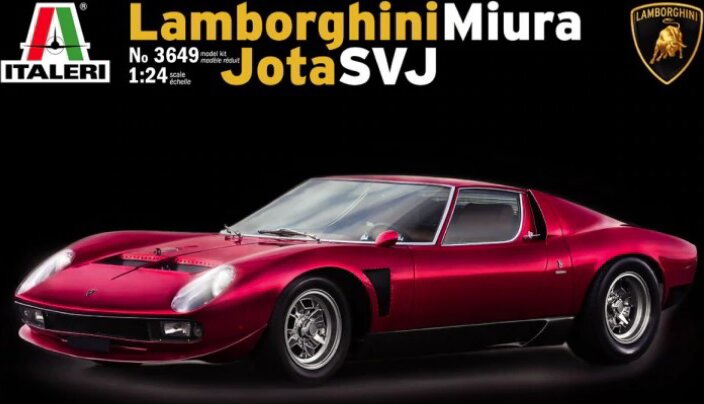 Italeri Lamborghini Miura Jota SVJ autó műanyag makett (1:24)