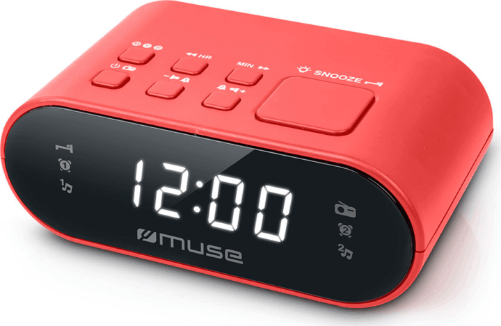 Muse M-10 Rádiós ébresztőóra - Piros