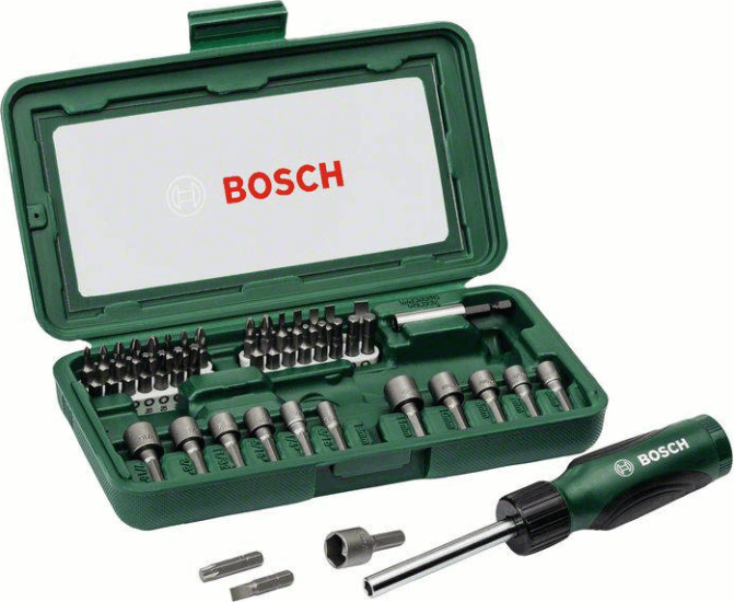 Bosch Bit- és dugókulcs készlet (46 db / csomag)