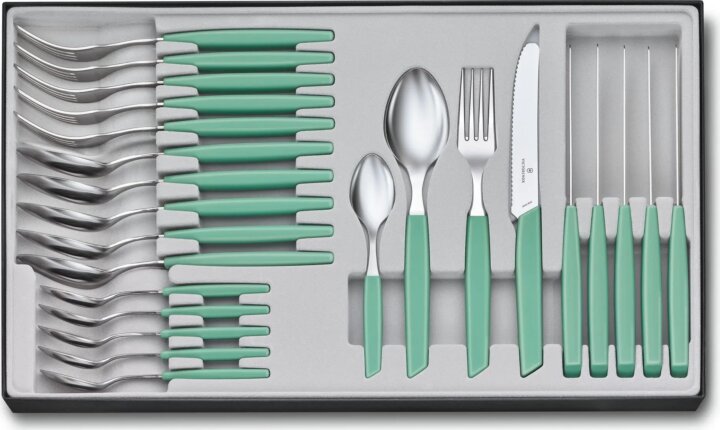 Victorinox Swiss Modern Evőeszköz készlet - Zöld (24 db / csomag)