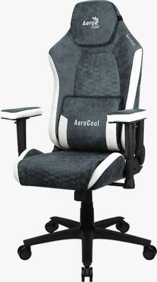 AeroCool Crown AeroSuede Gamer szék - Kék/Fehér