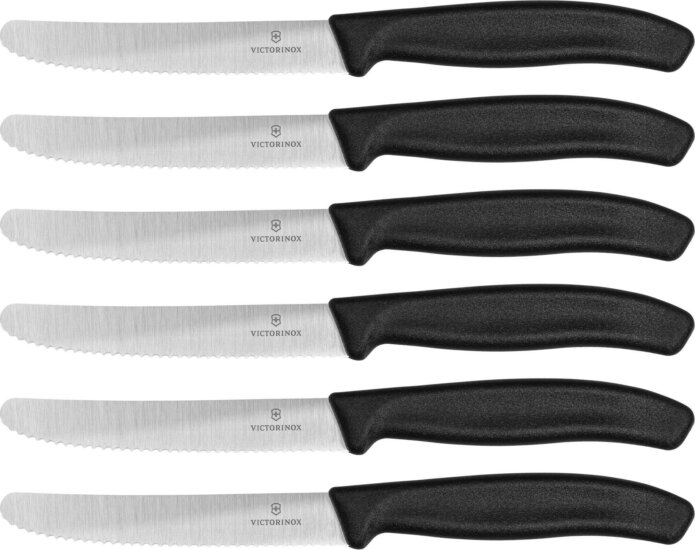 Victorinox Swiss Classic Asztali étlkező kés készlet - Fekete (6db / csomag)