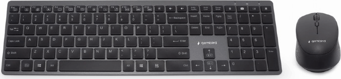 Gembird KBS-ECLIPSE-M500 Wireless Billentyűzet + Egér - Angol (US)