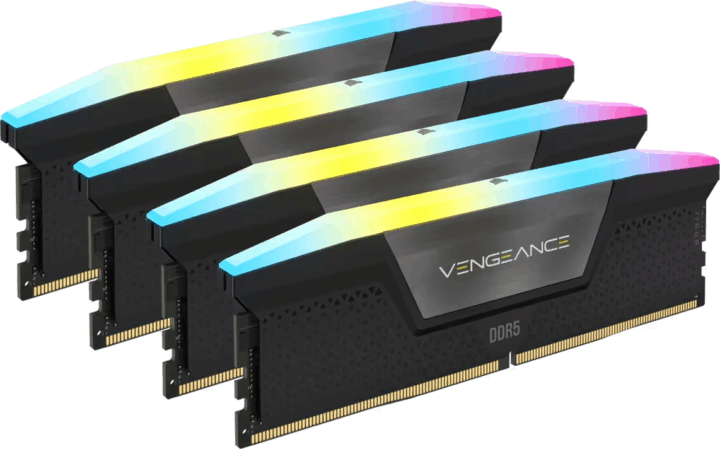 Corsair 64GB / 6600 Vengeance RGB Black (Intel XMP) DDR5 RAM KIT (4x16GB)