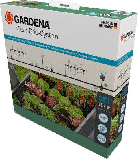 Gardena 13455-20 Micro-Drip-System Öntözőrendszer Magaságyás Kezdőkészlet (35 növény)