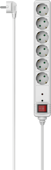 Hama 223152 Túlfeszültség védő elosztó 6 aljzatos 1.4m - Fehér Hama 223152 Túlfeszültség védő elosztó 6 aljzatos 1.4m - Fehér