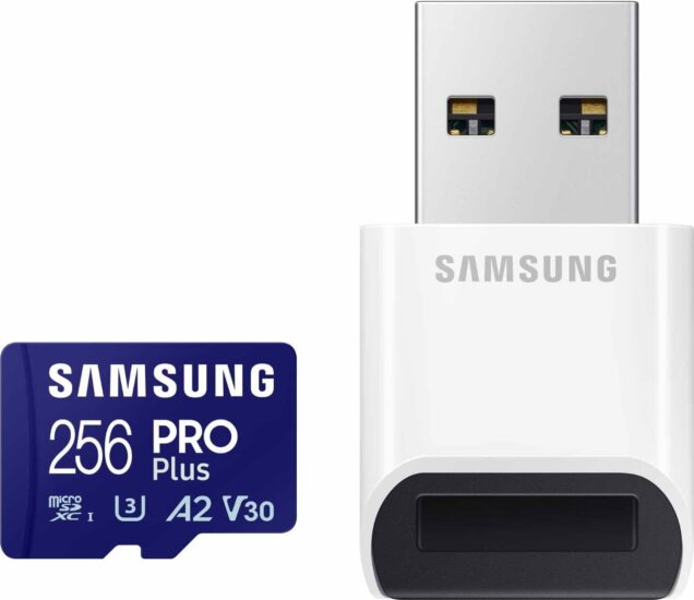 Samsung 256GB Pro Plus microSDXC UHS-I CL10 Memóriakártya + Kártyaolvasó Samsung 256GB Pro Plus microSDXC UHS-I CL10 Memóriakártya + Kártyaolvasó