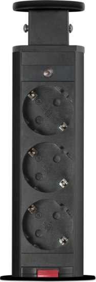 Delight 20430MB Hálozati rejtett elosztó 3 aljzatos 1.5m - Fekete