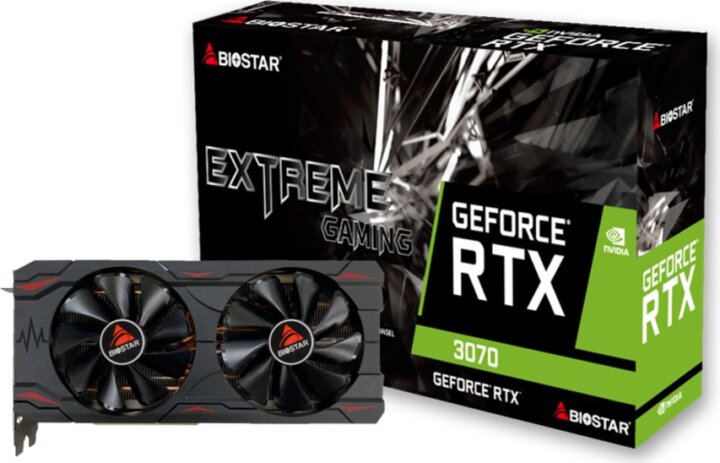 Biostar GeForce RTX 3070 8GB GDDR6 Videókártya