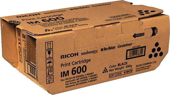 Ricoh IM600 P800 Eredeti Toner Fekete (418478)