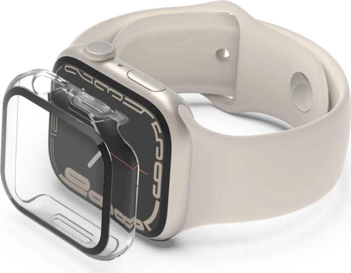 Belkin TemperedCurve Apple Watch S7/S8/S9 Tok + kijelzővédő - Áttetsző (45mm)