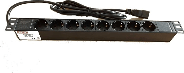 SPS ELO8SRM-C20 Elosztó 8 aljzatos 2.5m - Fekete