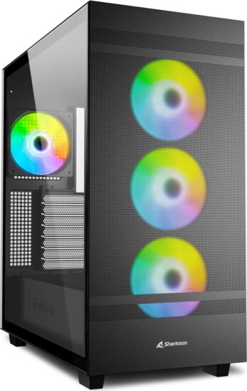 Sharkoon Rebel C50 RGB Számítógépház - Fekete