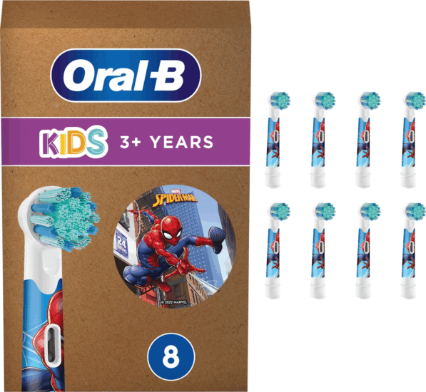 Oral-B Kids Spiderman Elektromos Fogkefe Pótfej (8db) Oral-B Kids Spiderman Elektromos Fogkefe Pótfej (8db)