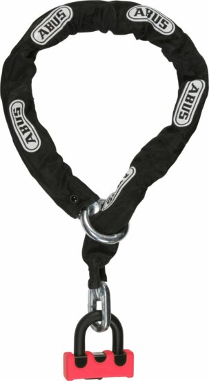 ABUS Granit Power XS 67/105HB50 +10KS120 kerékpár biztonsági lakat Piros +lánc Fekete