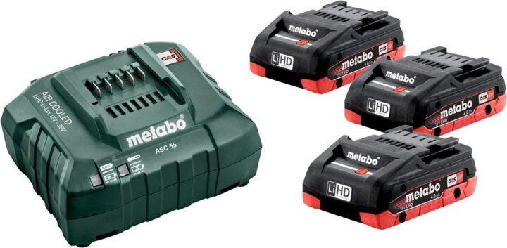 Metabo 685132000 Basic Set 3x 18V Akkumulátor 4000mAh + töltő