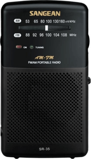Sangean SR-35 Zsebrádió - Fekete