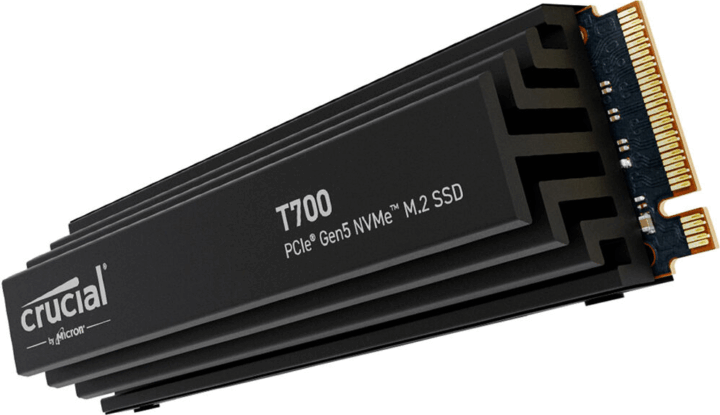 Crucial 2TB T700 PCIe Gen5 NVMe M.2 SSD hűtőbordával
