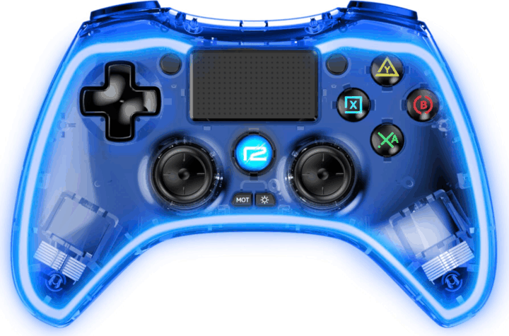 ready2gaming PS4 Pro Pad X LED Edition Kontroller - Szürke/Kék (PC/PS3/PS4/Android)