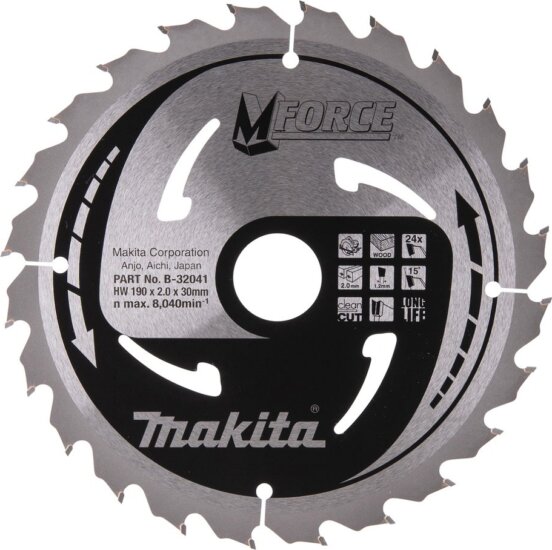 Makita B-32041 Körfűrészlap Ø 190mm 24 fog