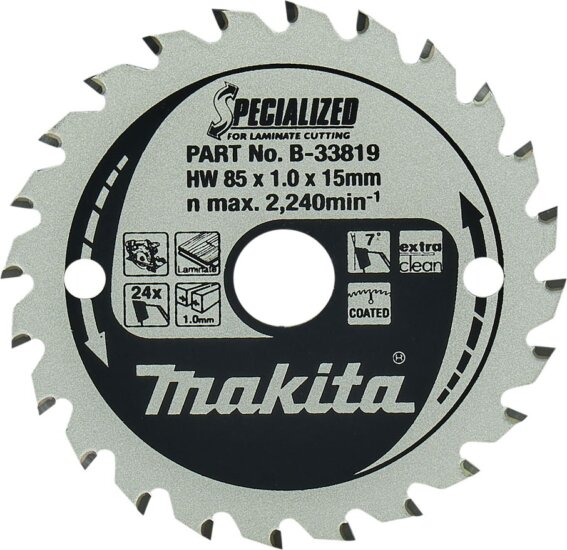 Makita B-33819 Laminált Fa Körfűrészlap Ø 85mm 24 fog