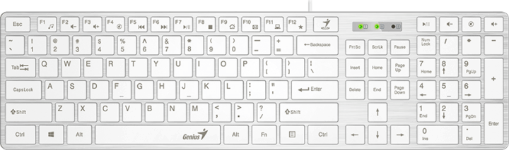 Genius SlimStar 126 USB Vezetékes Billentyűzet HU - Fehér