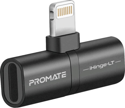 Promate iHinge-LT Lightning apa - 2x Lightning anya Adapter - Fekete Promate iHinge-LT Lightning apa - 2x Lightning anya Adapter - Fekete