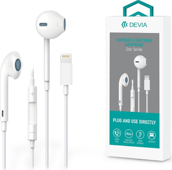 Devia ST366864 Lightning Headset - Fehér Devia ST366864 Lightning Headset - Fehér