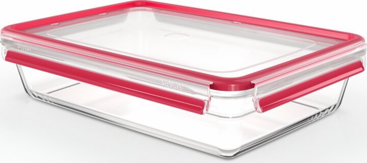 Emsa Clip&Close Üveg ételtároló 3L - Piros