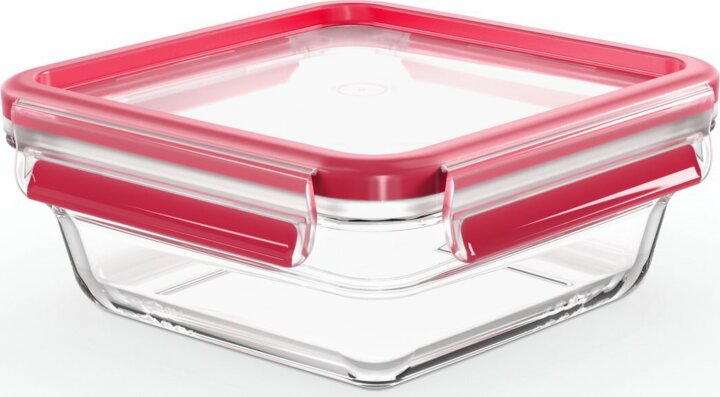 Emsa Clip&Close Üveg ételtároló 0,8L - Piros