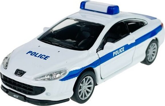 Welly CityDuty Peugeot Coupé 407 Police autó fém modell (1:34)