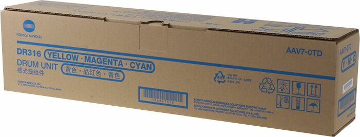 Konica Minolta DR316 CMY Eredeti Dobegység Drum Unit Cián Magenta Sárga (AAV70TD)