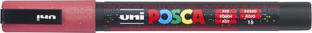 Uni Posca PC-3ML 0,9-1,3mm Dekormarker - Fényes piros
