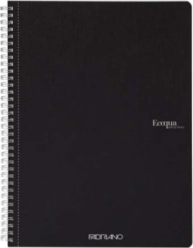 Fabriano Ecoqua 70 lapos A5 sima spirálfüzet - Fekete