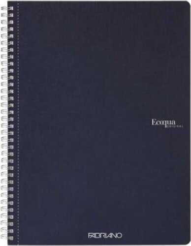 Fabriano Ecoqua 70 lapos A5 sima spirálfüzet - Sötétkék