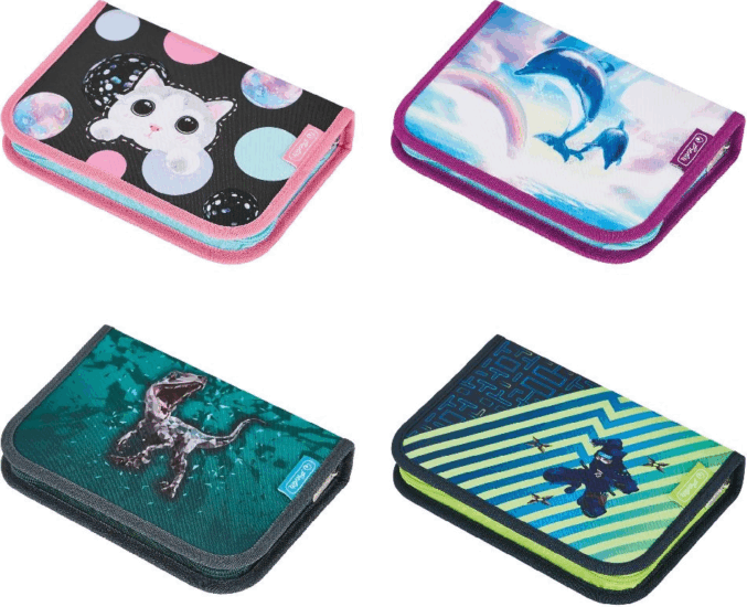 Herlitz Girls-Boys Mix 2 klapnis tolltartó - Többféle minta