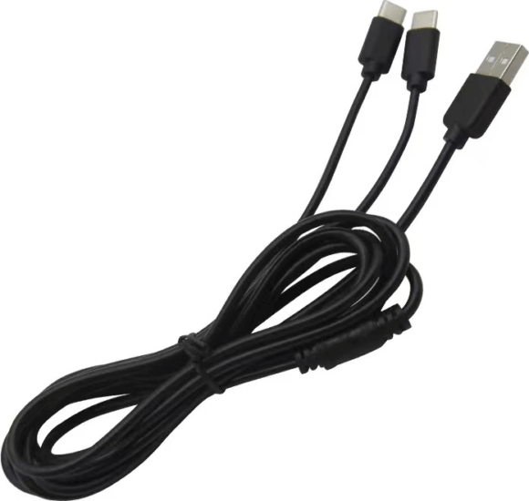 Ventaris C100B USB Type-C Dual töltőkábel PS5/Xbox Series X/S kontrollerhez - Fekete Ventaris C100B USB Type-C Dual töltőkábel PS5/Xbox Series X/S kontrollerhez - Fekete