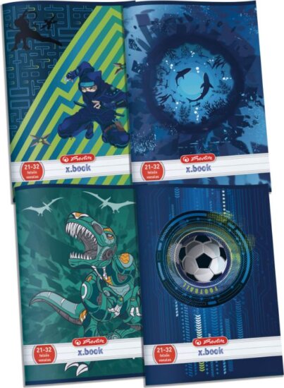 Herlitz Boys 32 lapos A5 felsős vonalas füzet Többfajta