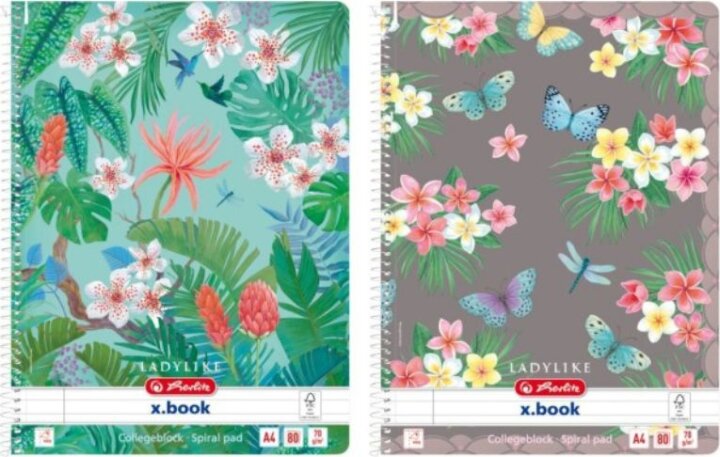 Herlitz Ladylike 80 lapos A4 vonalas spirálfüzet - Többfajta