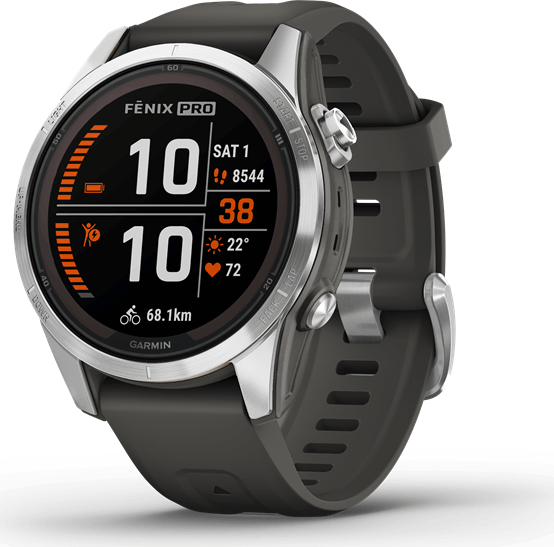 Garmin fenix 7S Pro Solar (42 mm) Okosóra - Ezüst/Szürke