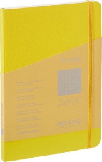Fabriano Ecoqua Plus 80 lapos A5 négyzetrácsos notesz - Sárga