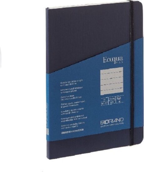 Fabriano Ecoqua Plus 80 lapos A5 vonalas notesz - Sötétkék