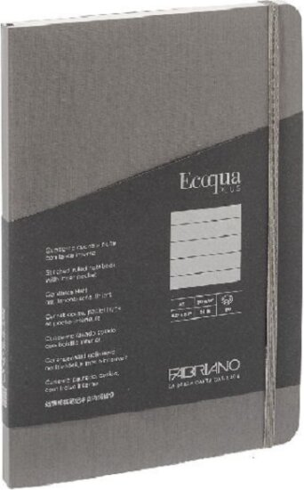 Fabriano Ecoqua Plus 80 lapos A5 vonalas notesz - Szürke