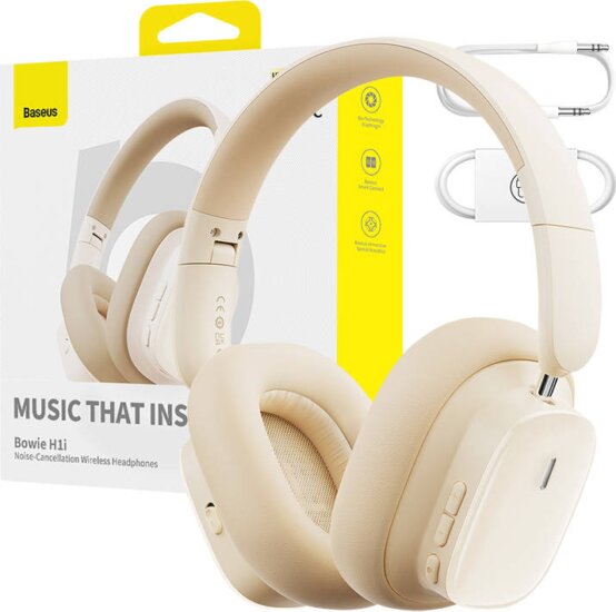 Baseus Bowie H1i Wireless Fejhallgató - Fehér
