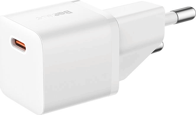 Baseus Mini GaN5 USB-C Hálózati töltő - Fehér (20W)