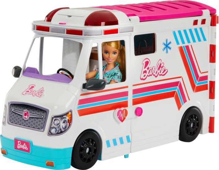 Mattel Barbie 2 az 1-ben mentőautó készlet - Színes