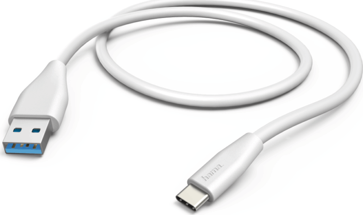 Hama 201596 USB-C apa - USB-A apa 3.1 Adat és töltőkábel - Fehér (1.5m)