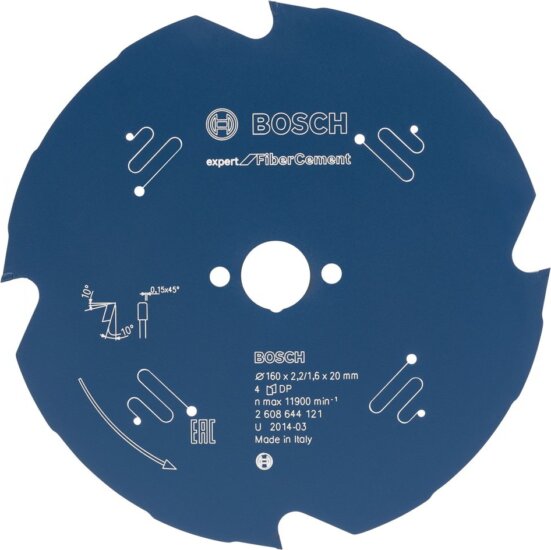 Bosch Expert Száécement Körfűrészlap Ø 160mm 4 fog